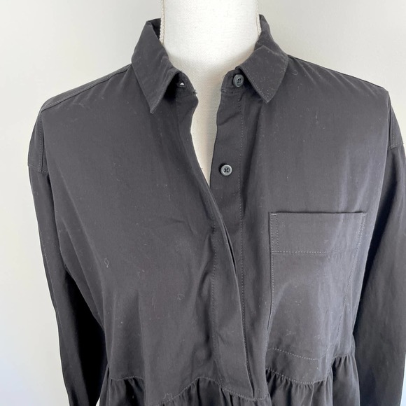 Everlane The Field Button Down Dress In Black Size XS New - Picture 12 of 14